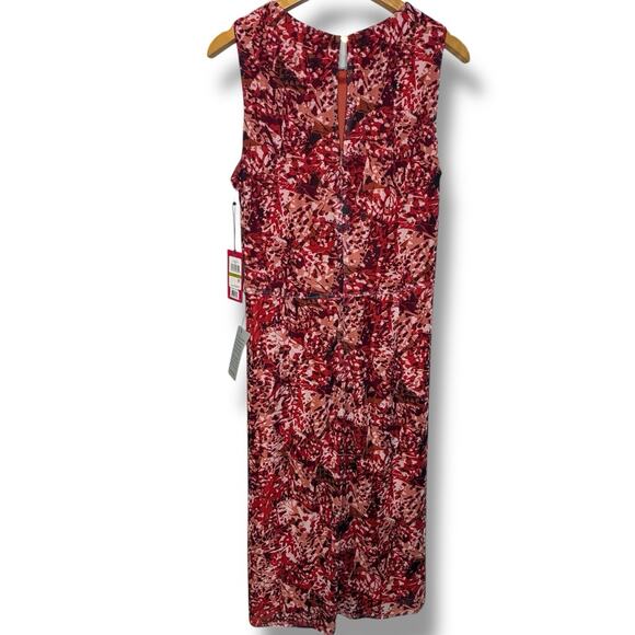 Vince Camuto Dress NWT Size 14 Elegant Ombre Mesh Line Midi Keyhole Neckline - Picture 3 of 8